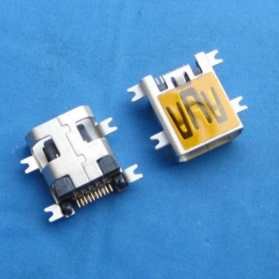 miniUSB AB type 10pin 母頭 沉板2.10mm