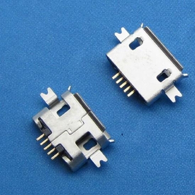 micro USB 5pin female B type沉板 1.00mm SMT 帶卷邊