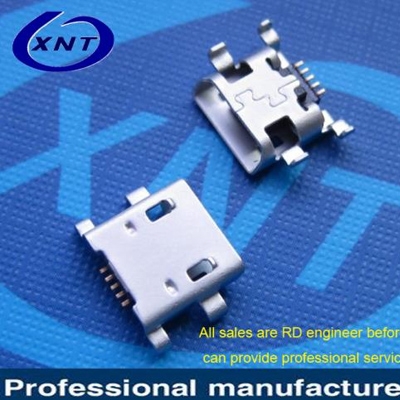 microUSB B type 5pin (焊腳:SMT, 外殼:DIP)