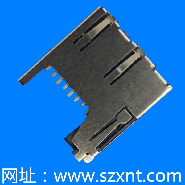 TF卡座/microSD push 內(nèi)焊帶偵測(cè)（常閉）（H=1.8mm）