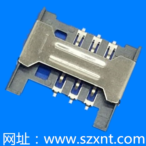 Sim no-push type 6Pin (H=1.8mm)無柱無偵測