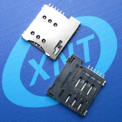 常熟SIM card connector microSim push type 6pin