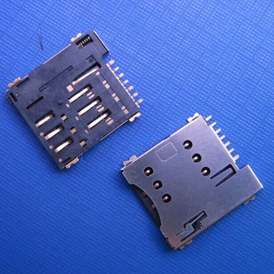 常熟SIM card holder with push type 6pin microSim connector