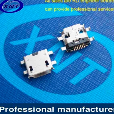 常熟microUSB B type 7pin (Soldering feet: SMT, Housing: DIP)