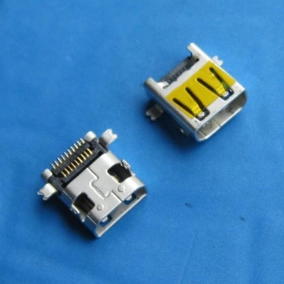 常熟HDMI D TYPE Female SMT Housing Front and Rear Insert