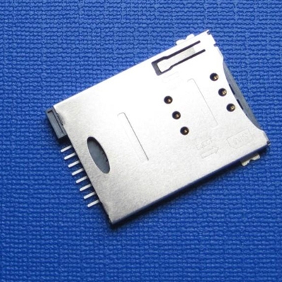 常熟SIM card push type 8pin+1pin with CD column